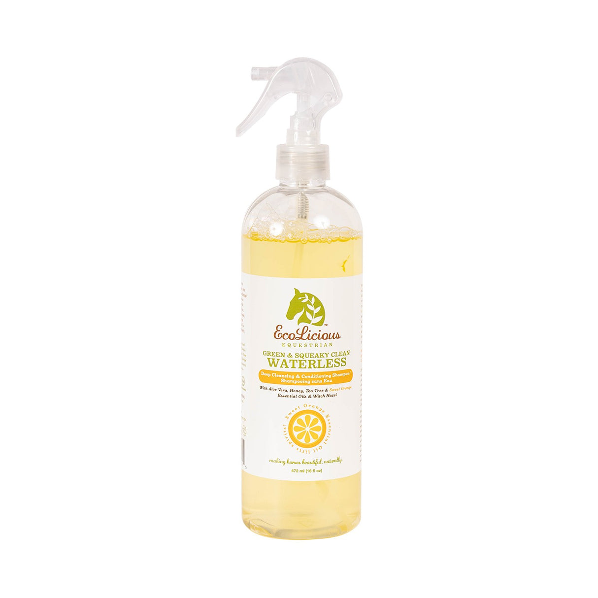 Shampoing sans eau EcoLicious Green &amp; Squeaky Clean 472 ml