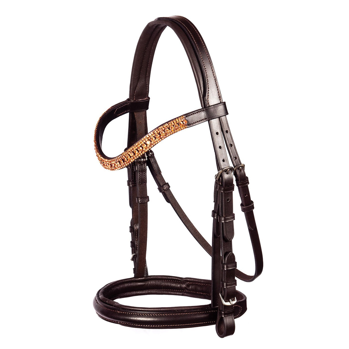 The New Pink Equine Comfort Luxe Metal Wave Diamante Bridle