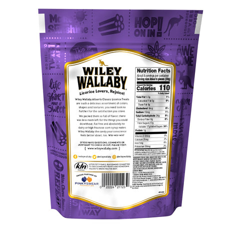 Wiley Wallaby Gourmet All Sorts Réglisse 226 g