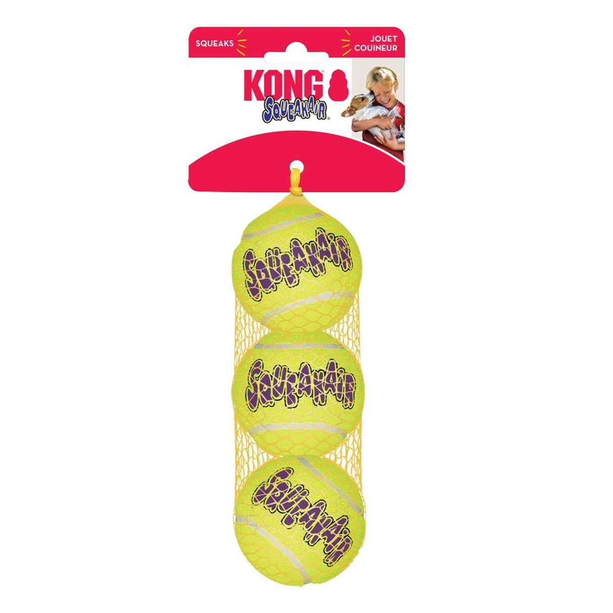 Kong Airdog SqueakAir Ball Medium - Paquet de 3