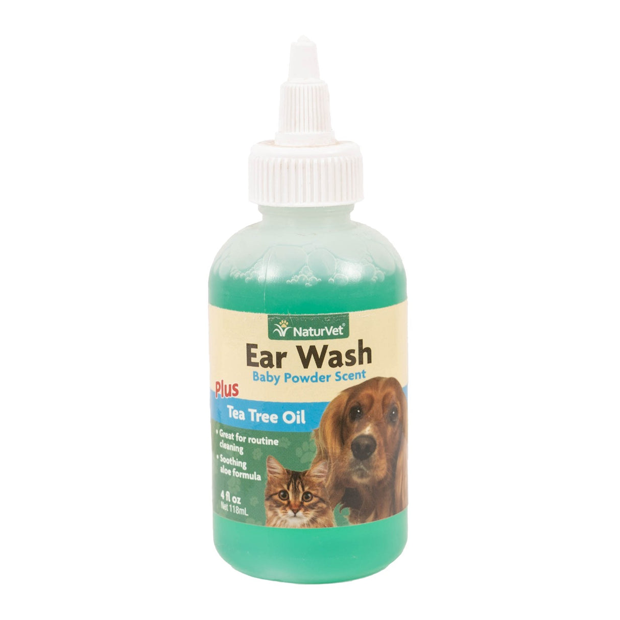 NaturVet Ear Wash W/ Tea Tree Oil 4 oz.