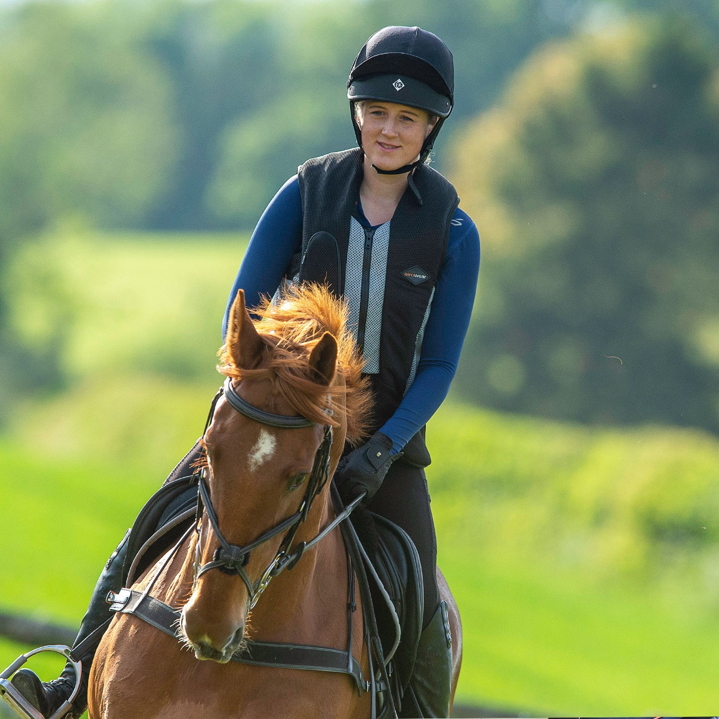 Charles Owen MS1 Pro Helmet Greenhawk Equestrian Sport