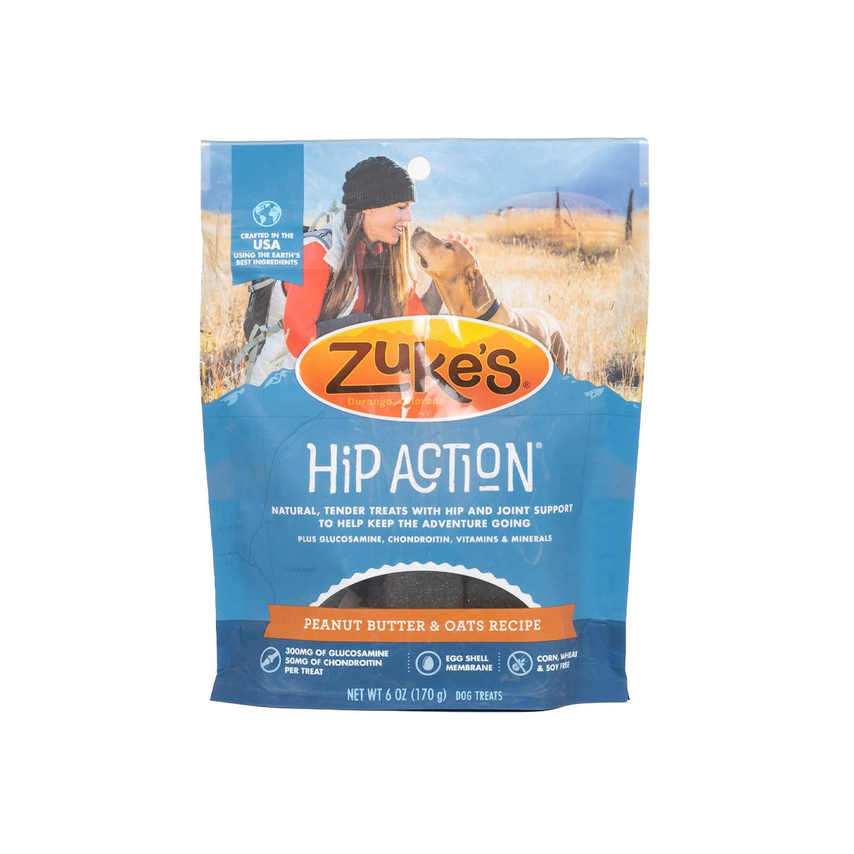 Zuke's Hip Action Peanut Butter & Oats Dog Treats 6 oz.
