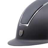 Tipperary Windsor Traditional Brim Helmet - Matte Black Chrome Trim