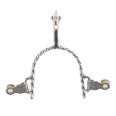 Metalab Twisted Stainless Steel Western Spurs