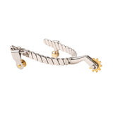 Metalab Twisted Stainless Steel Western Spurs - Men's