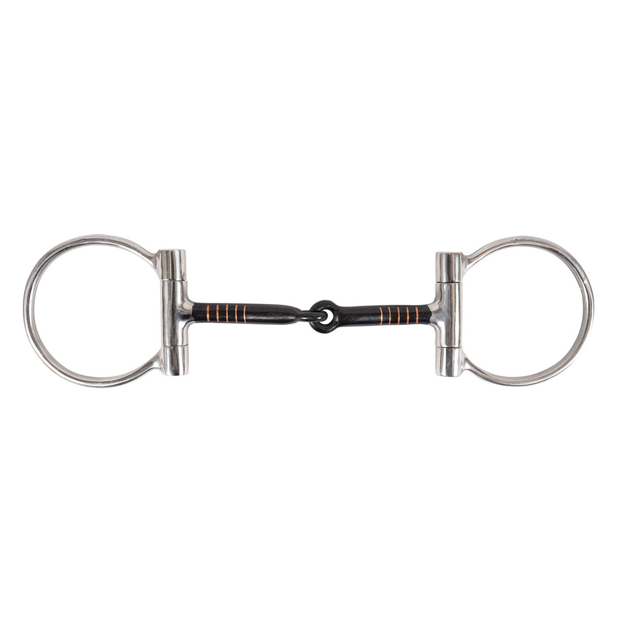 Metalab Fixed Ring Sweet Iron Snaffle W/ Copper Inlay