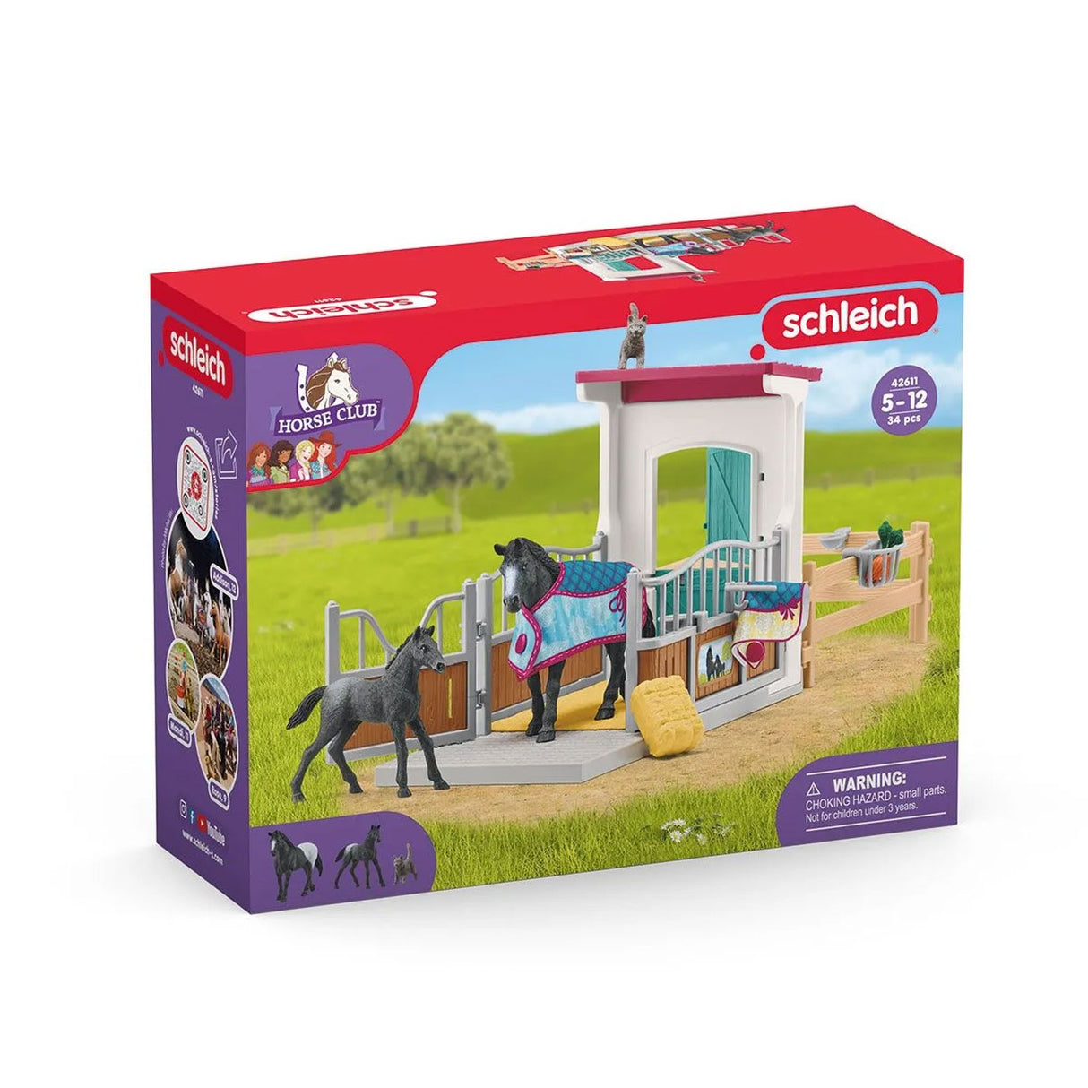 Schleich Horse Club Box à chevaux avec jument et poulain